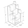 Azar Displays Nine-Pocket Three-Tier Revolving Trifold Brochure Holder 252810